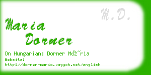 maria dorner business card